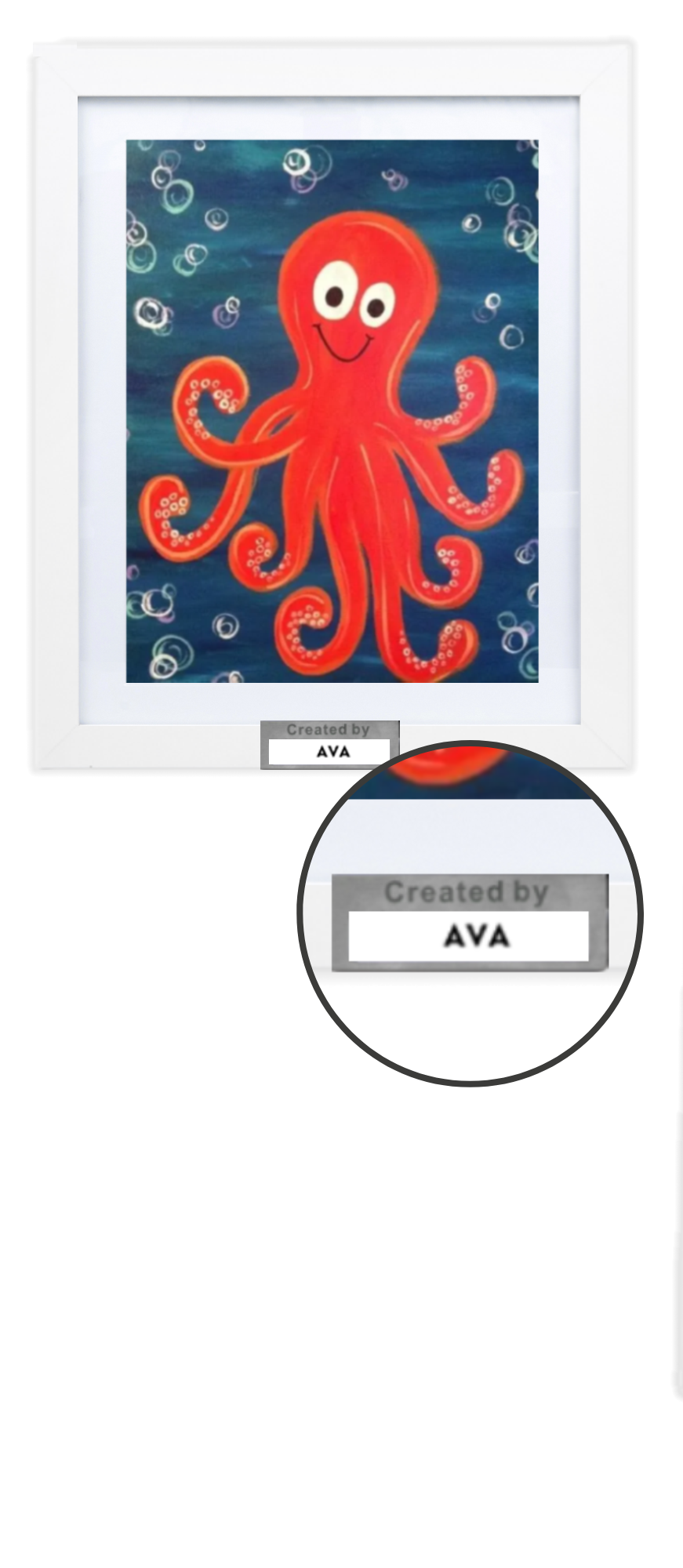 White Kids Art Frame Changeable